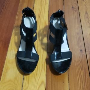 Black Dana Buchman wedge sandals
